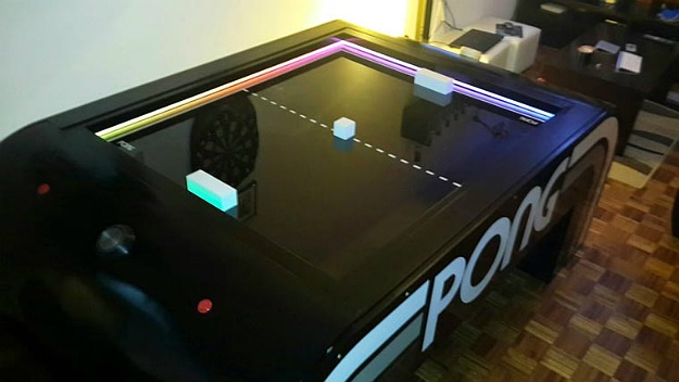 Hacker Creates A Real-Life PONG Arcade Table Game