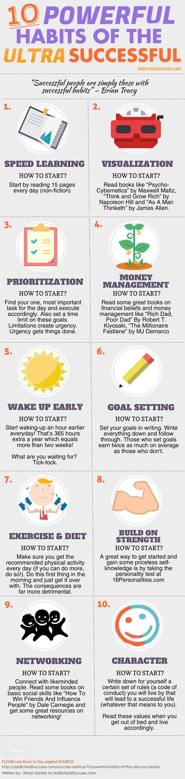 10 Powerful Habits Of The Ultra Successful [Infographic]