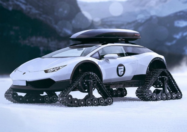 $200,000 Lamborghini Huracan Turned Into A Snowmobile